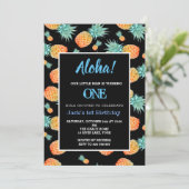 トロピカルパイナップル1stファーストボーイ誕生日 招待状 (スタンド正面)