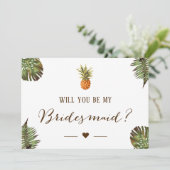 トロピカルパイナップル　あなたは私のブライズメイドになってくれる？ 招待状 (スタンド正面)