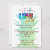 トロピカルパイナップル キッチュなルアウパーティーの招待状 招待状 (正面)