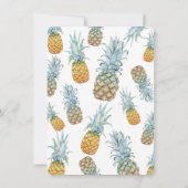 トロピカルパイナップル & ストリングライト ブライダルシャワー 招待状 (裏面)