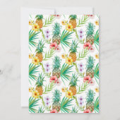 トロピカルパイナップル＆ハイビスカスのブライズシャワー 招待状 (裏面)