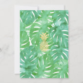 トロピカルパイナップル バット・ミツバの招待状 招待状 (裏面)