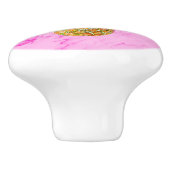 トロピカルパイナップル&ピンクマーブルモダンカラフル セラミックノブ (側面)