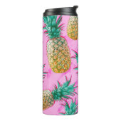 トロピカルパイナップル&ピンクマーブルモダンカラフル タンブラー (回転左)