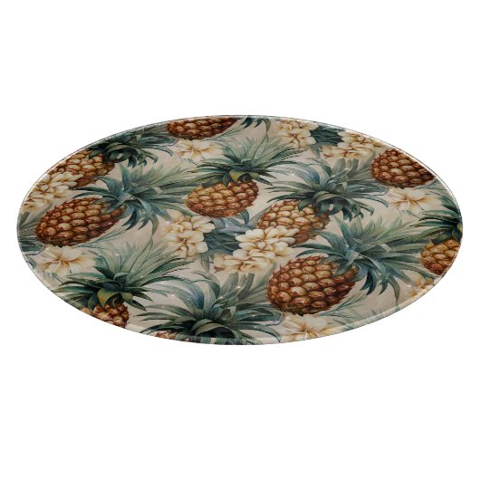 トロピカルパイナップル フラワー ウェディング カッティングボード (角)