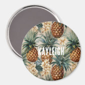 トロピカルパイナップル フローラル マグネット (正面/裏面)