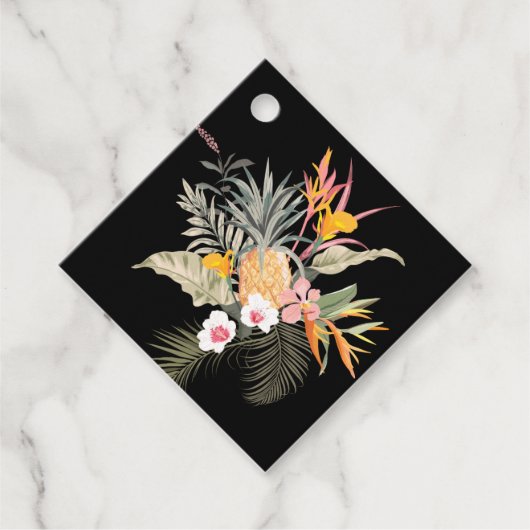 トロピカルパイナップル ブライダルシャワー フェイバータグ (正面)