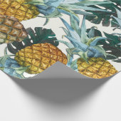 トロピカルパイナップル&葉ズエキゾチック誕生日パーティー ラッピングペーパー (角)