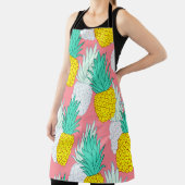 トロピカルパイナップル：赤い漫画シック。 エプロン (インサイチュ)