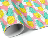 トロピカルパイナップル:赤い漫画シック。 ラッピングペーパー (ロールコーナー)