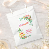 トロピカルパイナップルMAHALOすべての誕生日ありがとう フェイバーバッグ (クリップ留めされた状態)