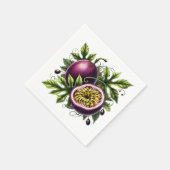 トロピカルパシオンフルーツ植物学 スタンダードカクテルナプキン (角)