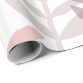 トロピカルパステルイエローラベンダーモンステラ葉ズ ラッピングペーパー (ロールコーナー)