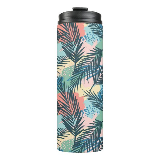 トロピカルパステルリーフパターン タンブラー (正面)