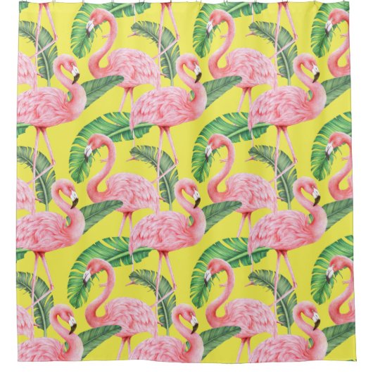 トロピカルパタンシャワーカーテン シャワーカーテン (正面)