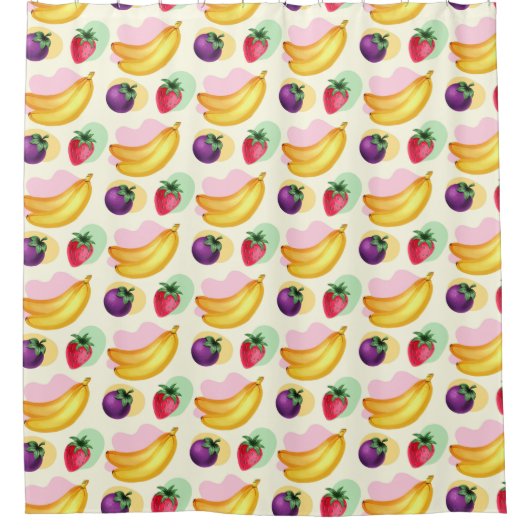 トロピカルパタンシャワーカーテン シャワーカーテン (正面)