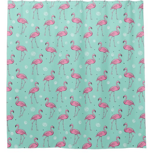 トロピカルパタンシャワーカーテン シャワーカーテン (正面)