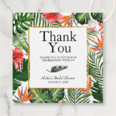 トロピカルパターンブライダルシャワーサンキュービター フェイバータグ (裏面)