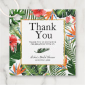 トロピカルパターンブライダルシャワーサンキュービター フェイバータグ (正面)