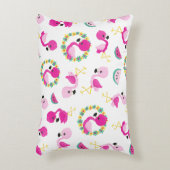 トロピカルパターン,フラミンゴ,スイカ,花 アクセントクッション (正面(垂直))