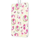 トロピカルパターン,フラミンゴ,スイカ,花 カーエアーフレッシュナー (左)