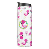 トロピカルパターン,フラミンゴ,スイカ,花 タンブラー (回転右)