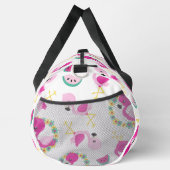 トロピカルパターン，フラミンゴ，スイカ，花 ダッフルバッグ (右)