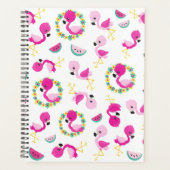 トロピカルパターン,フラミンゴ,スイカ,花 プランナー手帳 (正面)