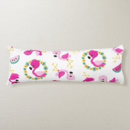 トロピカルパターン,フラミンゴ,スイカ,花 ボディピロー