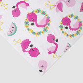 トロピカルパターン，フラミンゴ，スイカ，花 薄葉紙 (詳細)