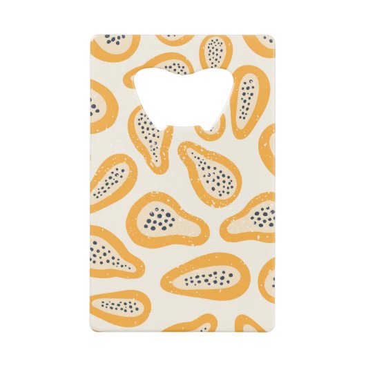 トロピカルパパグランジヤ：手描き。 クレジットカード栓抜き (正面)