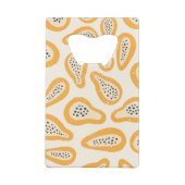 トロピカルパパグランジヤ：手描き。 クレジットカード栓抜き (裏面)