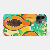 トロピカルパパヤポップ・アートのアート Case-Mate iPhoneケース (裏面(横))