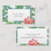 トロピカルパモダンームハワイアンヒビスクス 名刺 (正面/裏面)