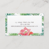 トロピカルパモダンームハワイアンヒビスクス 名刺 (裏面)