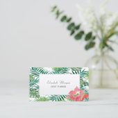 トロピカルパモダンームハワイアンヒビスクス 名刺 (スタンド正面)