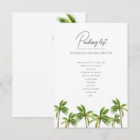 トロピカルパモダンームバチェロレッテ週末梱包 (正面/裏面)