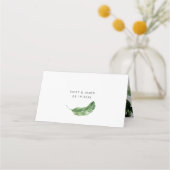 トロピカルパモダンームビーチフローラ金ゴールドリーフ プレイスカード (裏面)