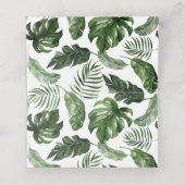 トロピカルパモダンームビーチフローラ金ゴールドリーフ プレイスカード (内部開封)