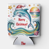 トロピカルパラダイスのクリスマスドルフィカスタムン 缶クーラー (正面)