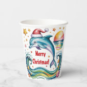 トロピカルパラダイスのクリスマスドルフィン 紙コップ (裏面)