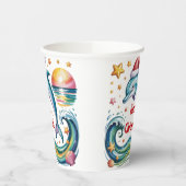 トロピカルパラダイスのクリスマスドルフィン 紙コップ (左)