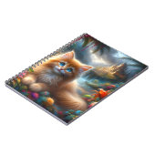 トロピカルパラダイスの幻想にキュートなジンジャー子猫 ノートブック (左側)