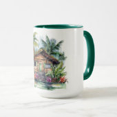 トロピカルパラダイスウォーターカラーマグハワイアン版 マグカップ (正面右)