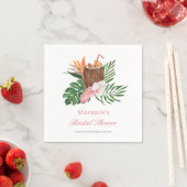 トロピカルパラダイスカクテル&フローラブライダルシャワー スタンダードカクテルナプキン (インサイチュ)