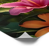 トロピカルパラダイスサンセットリラックスズビーチビュー ポスター (角)