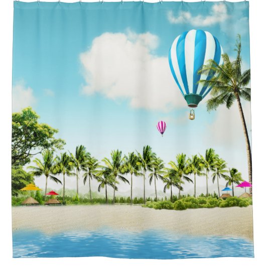 トロピカルパラダイスシャワーカーテン シャワーカーテン (正面)