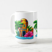 トロピカルパラダイスステッカー コーヒーマグカップ (正面左)