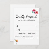 トロピカルパラダイステーマ 出欠カード (正面/裏面)