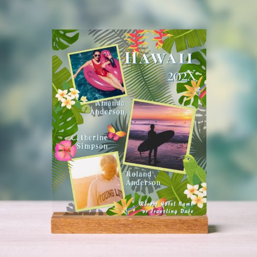 トロピカルパラダイストラベルメモリーフォトシー アクリルサイン (ニュートラル)